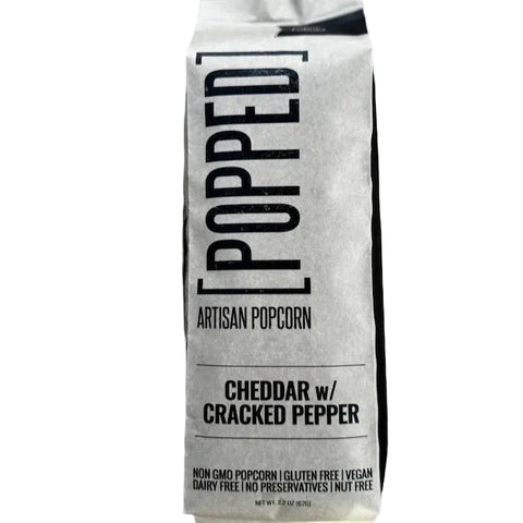 Cheddar + Cracked Pepper Artisan Popcorn