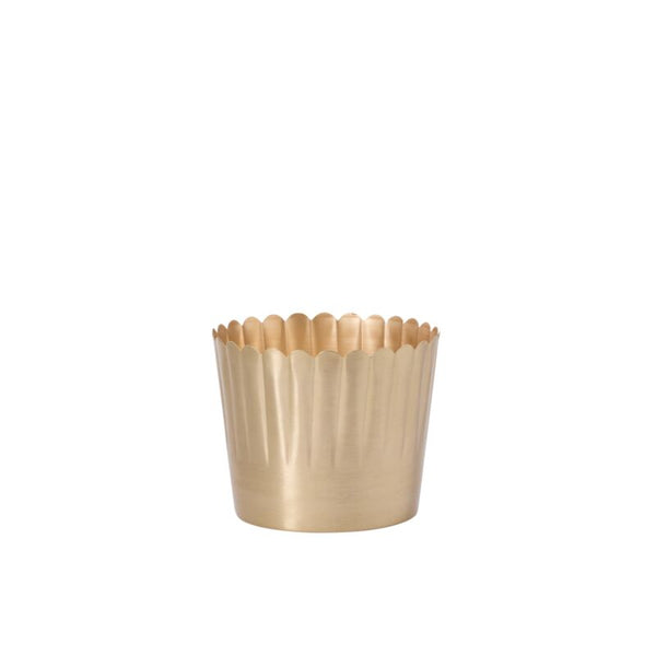 Brushed Gold Metal Planter
