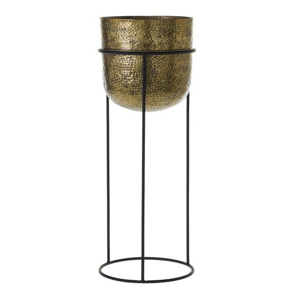 Antique Gold + Black Plant Stand // LITTLE