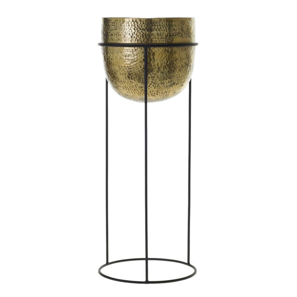 Antique Gold + Black Plant Stand // BIG