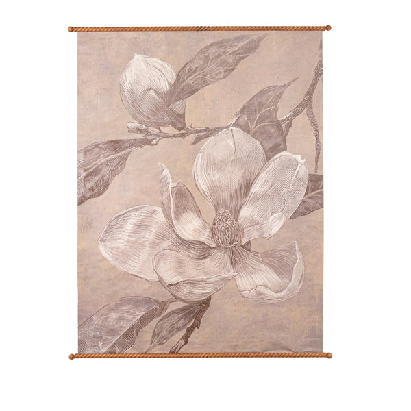 Carved Wood + Paper Scroll Wall Decor