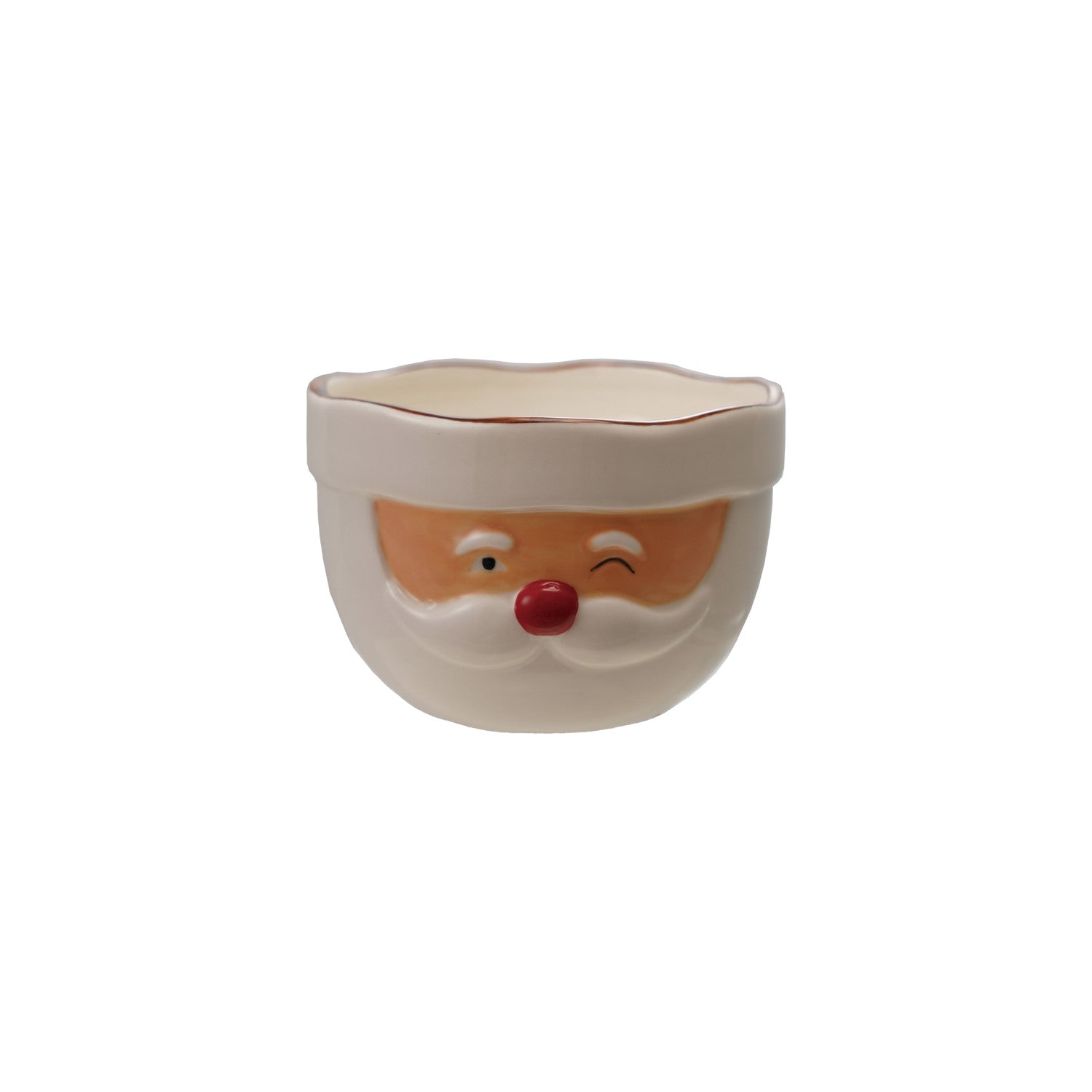 Stoneware Santa Bowl