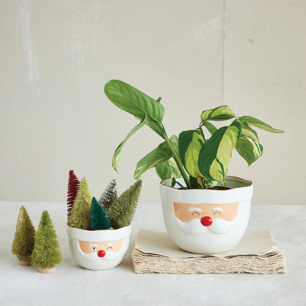 Stoneware Santa Bowl