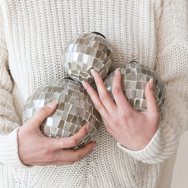 Mosaic Glass Ball Ornament