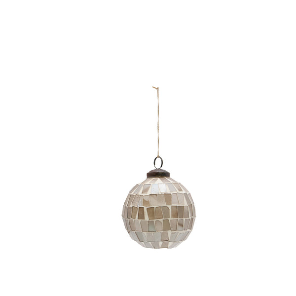 Mosaic Glass Ball Ornament