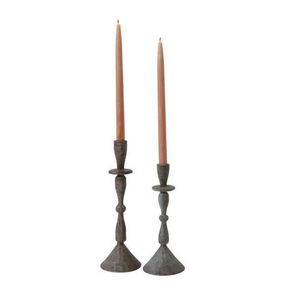 Hammered Green Candlestick // LITTLE