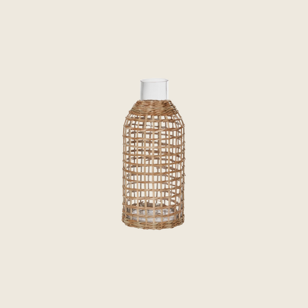 Rattan + Glass Vase // BIG
