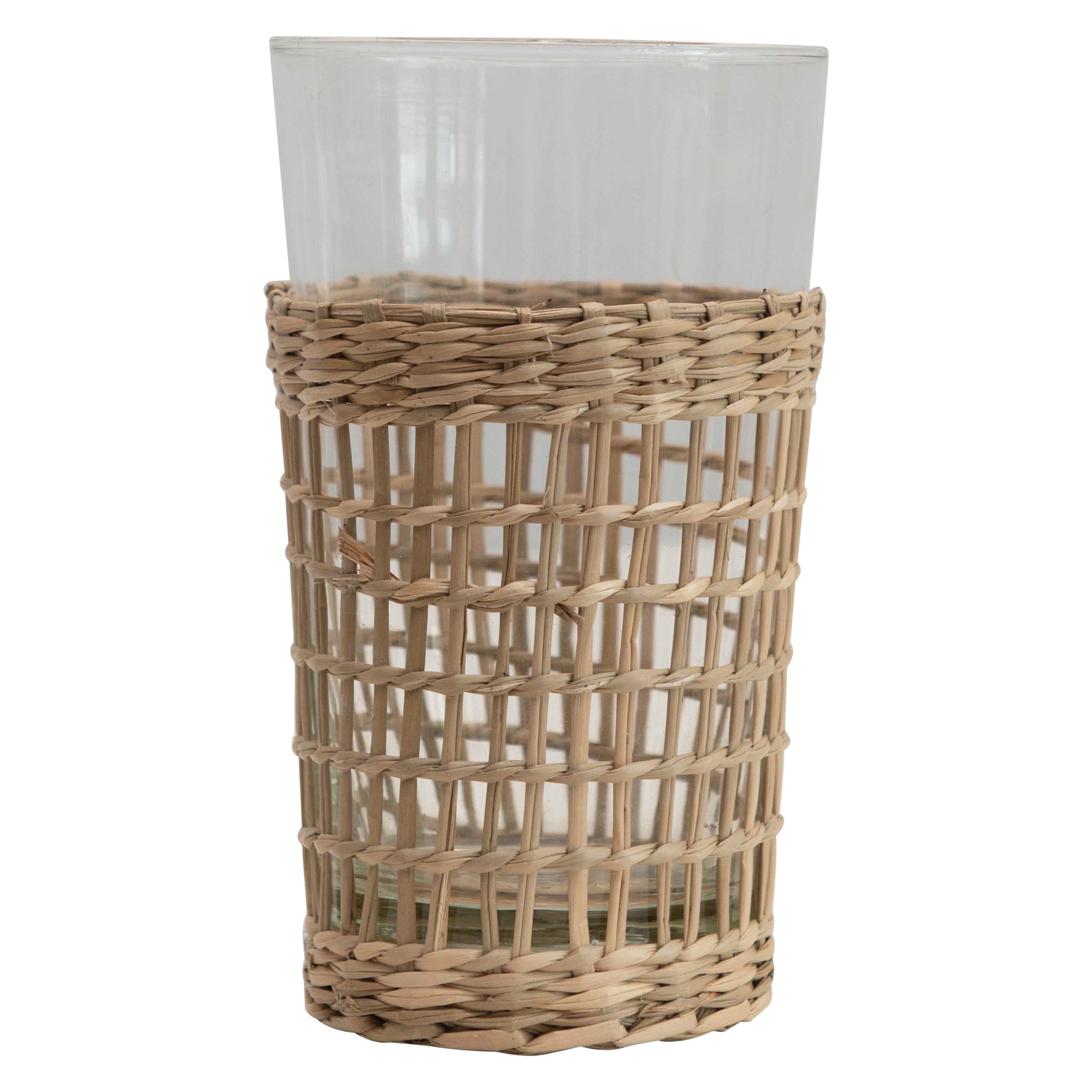 Drinking Glass with Seagrass
