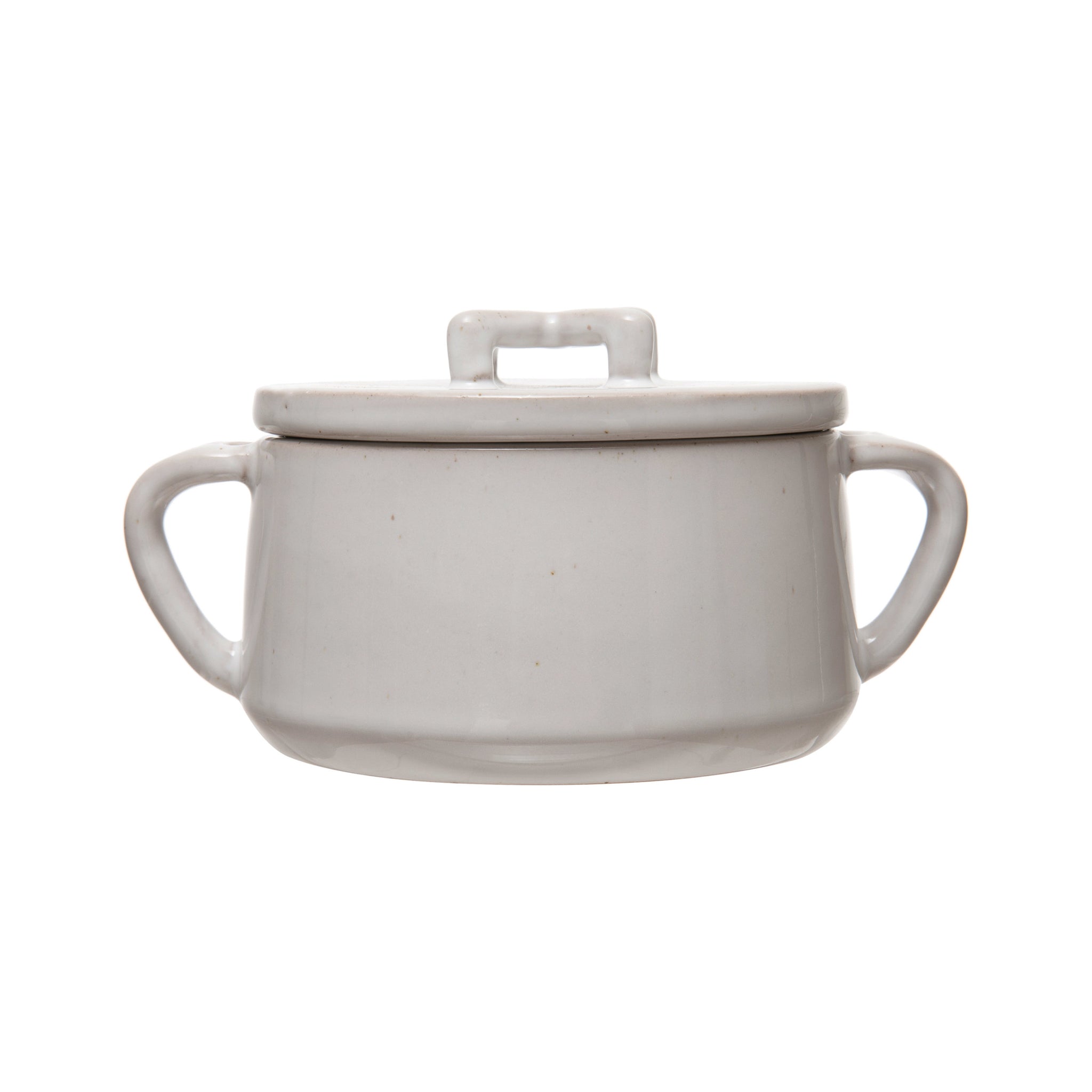 Stoneware Canister with Handles
