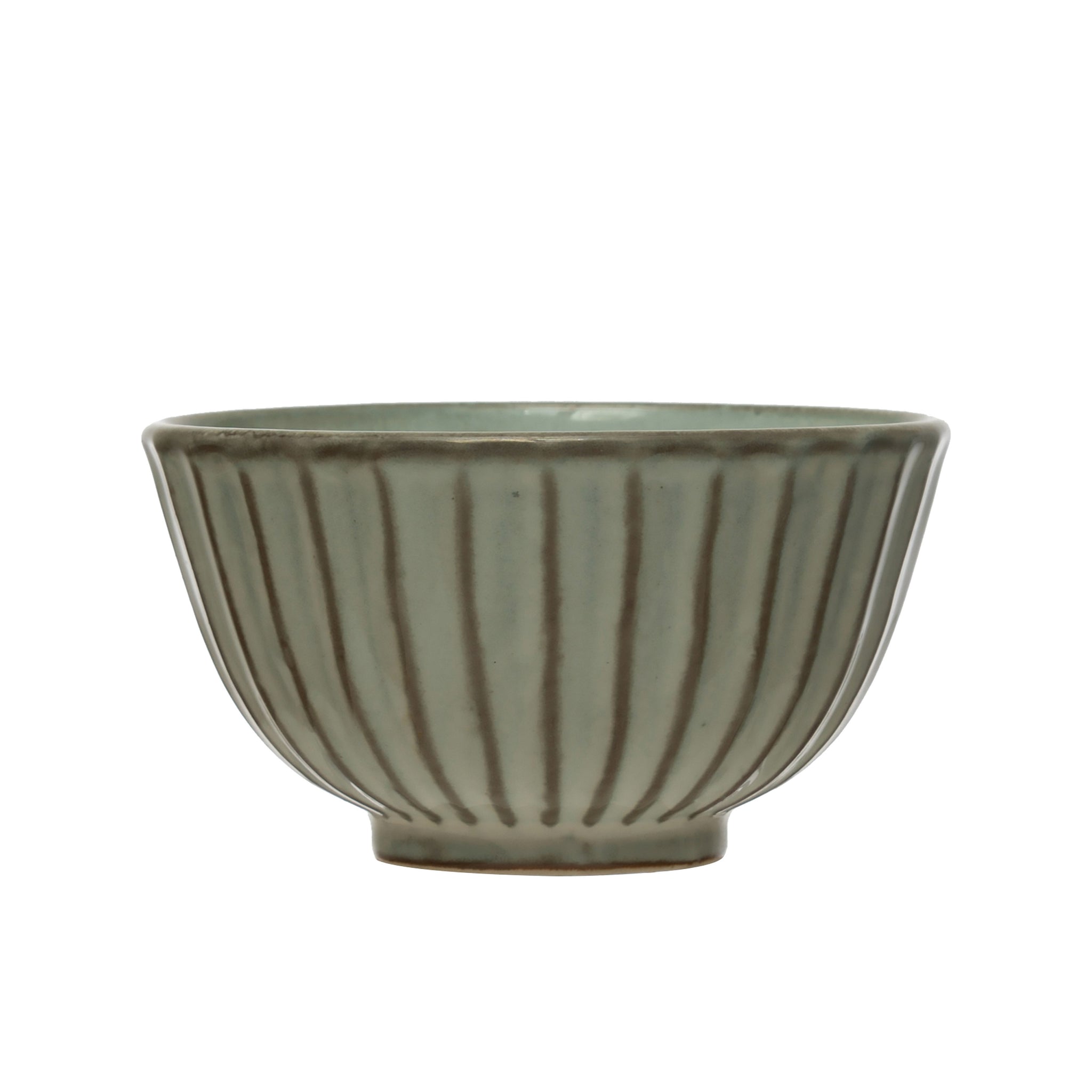 Stoneware Pleated Bowl