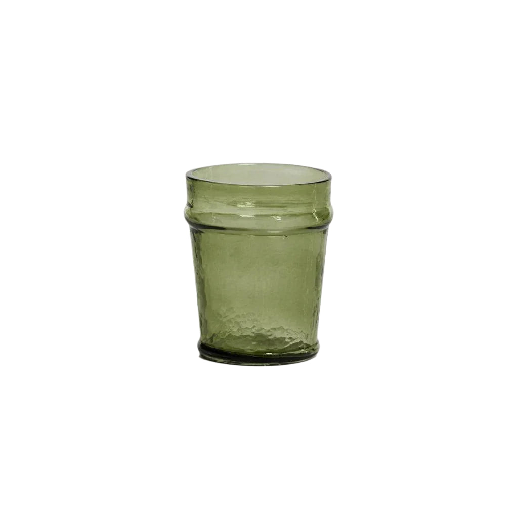 Artisan Hammered Double Old Fashioned Glass // GREEN